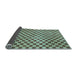 Sideview of Checkered Light Blue Modern Rug, abs1437lblu