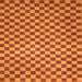 Square Machine Washable Checkered Orange Modern Area Rugs, wshabs1437org