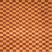 Square Checkered Orange Modern Rug, abs1437org