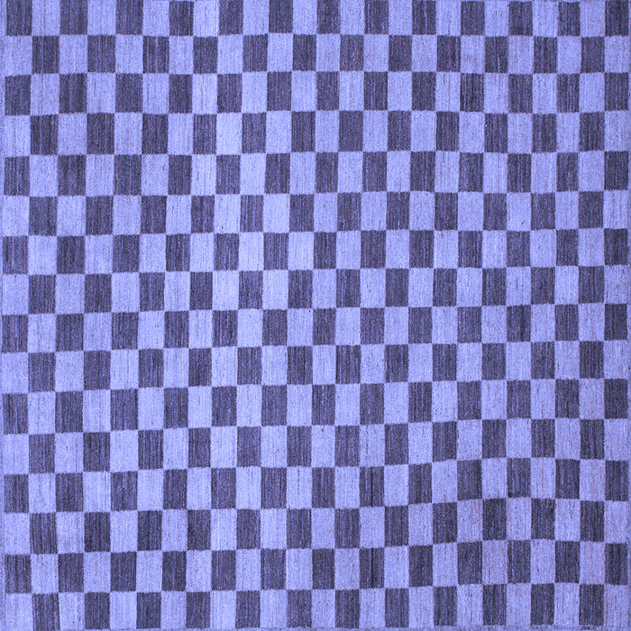 Square Machine Washable Checkered Blue Modern Rug, wshabs1437blu