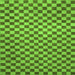 Square Machine Washable Checkered Green Modern Area Rugs, wshabs1437grn