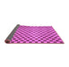 Sideview of Checkered Purple Modern Rug, abs1437pur