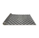 Sideview of Checkered Gray Modern Rug, abs1437gry