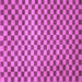 Square Machine Washable Checkered Purple Modern Area Rugs, wshabs1437pur
