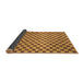 Sideview of Checkered Brown Modern Rug, abs1437brn