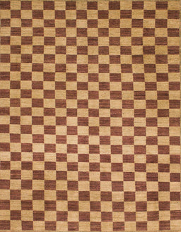 Abstract Orange Checkered Rug, abs1437