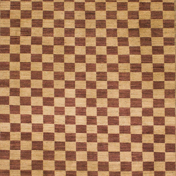 Abstract Orange Checkered Rug, abs1437