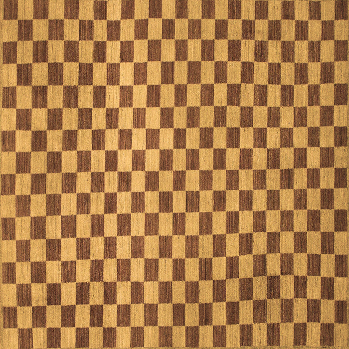 Square Checkered Brown Modern Rug, abs1437brn