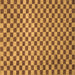 Square Checkered Brown Modern Rug, abs1437brn