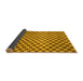 Sideview of Checkered Yellow Modern Rug, abs1437yw