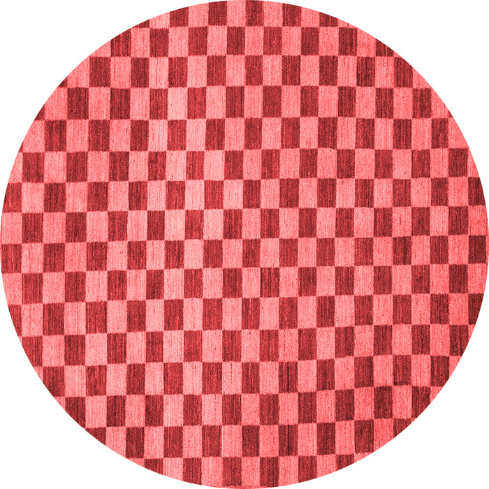 Machine Washable Checkered Red Modern Rug, wshabs1437red