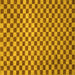 Square Machine Washable Checkered Yellow Modern Rug, wshabs1437yw