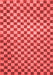 Checkered Red Modern Area Rugs