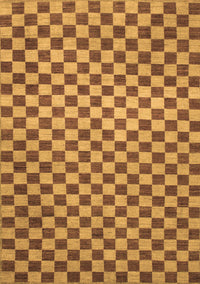 Checkered Brown Modern Rug, abs1437brn