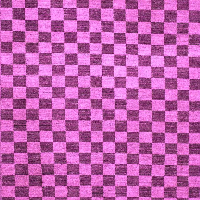 Machine Washable Checkered Purple Modern Area Rugs, wshabs1437pur