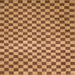 Square Abstract Orange Checkered Rug, abs1437