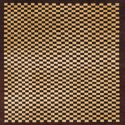 Square Abstract Red Checkered Rug, abs1438