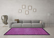 Machine Washable Checkered Purple Modern Area Rugs in a Living Room, wshabs1438pur