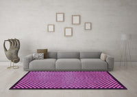 Machine Washable Checkered Purple Modern Rug, wshabs1438pur