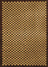 Machine Washable Checkered Brown Modern Rug, wshabs1438brn