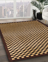 Abstract Red Checkered Rug, abs1438