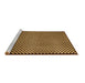 Sideview of Machine Washable Checkered Brown Modern Rug, wshabs1438brn