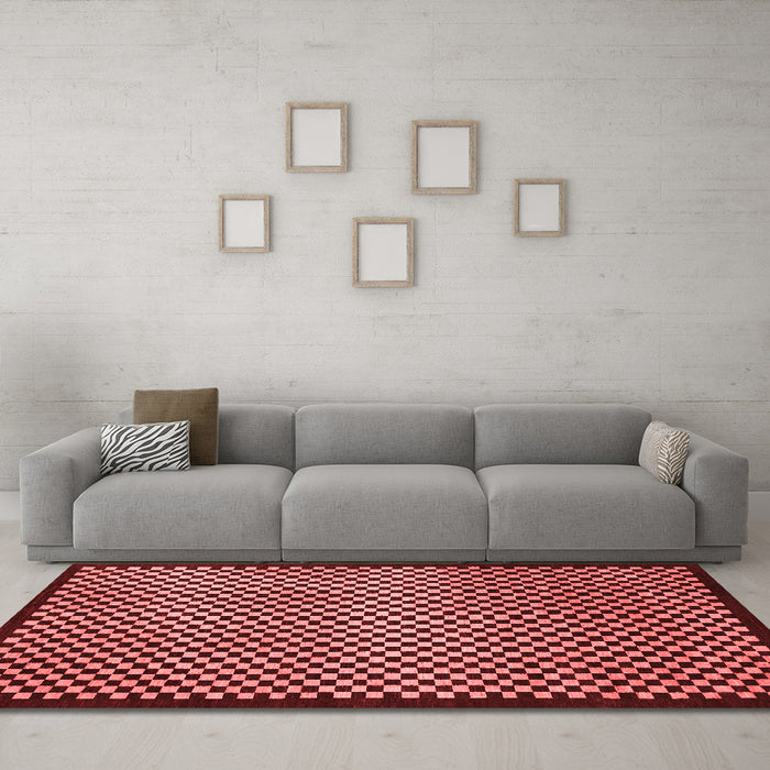 Modern Red Washable Rugs