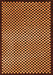 Checkered Orange Modern Rug, abs1438org