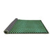 Sideview of Checkered Turquoise Modern Rug, abs1438turq