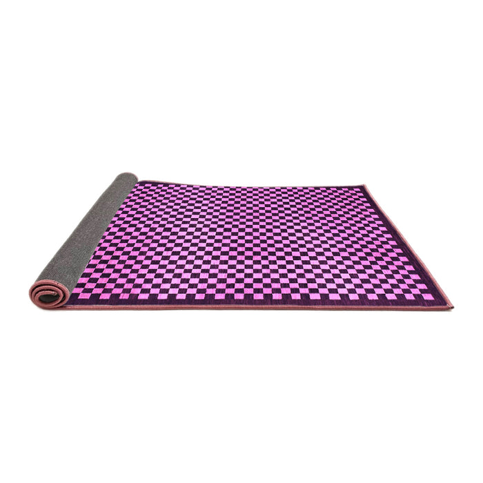 Sideview of Checkered Purple Modern Rug, abs1438pur
