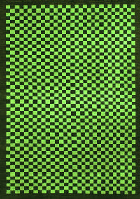 Checkered Green Modern Rug, abs1438grn