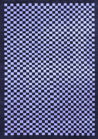 Checkered Blue Modern Rug, abs1438blu