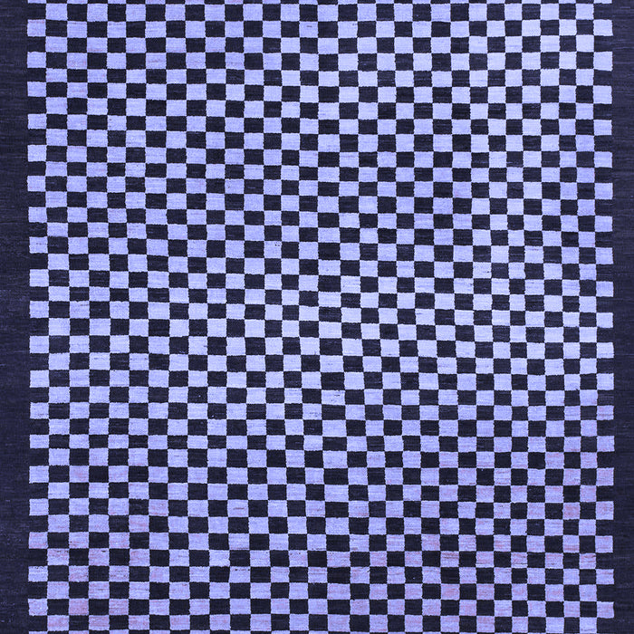 Checkered Blue Modern Rug, abs1438blu