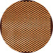 Round Checkered Orange Modern Rug, abs1438org