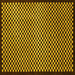 Square Machine Washable Checkered Yellow Modern Rug, wshabs1438yw