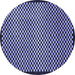 Round Machine Washable Checkered Blue Modern Rug, wshabs1438blu