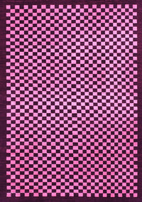 Checkered Pink Modern Rug, abs1438pnk