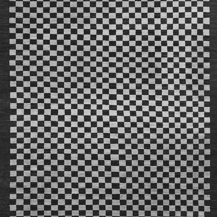 Checkered Gray Modern Rug, abs1438gry