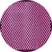 Round Checkered Pink Modern Rug, abs1438pnk