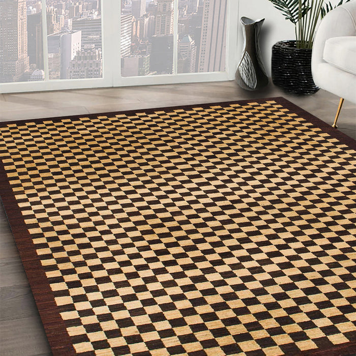 Machine Washable Abstract Night Red Rug in a Family Room, wshabs1438