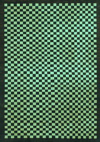 Checkered Turquoise Modern Rug, abs1438turq