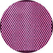 Round Machine Washable Checkered Pink Modern Rug, wshabs1438pnk