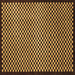 Square Machine Washable Checkered Brown Modern Rug, wshabs1438brn