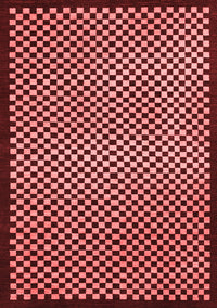 Checkered Red Modern Rug, abs1438red