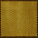 Square Checkered Yellow Modern Rug, abs1438yw