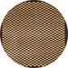 Round Abstract Red Checkered Rug, abs1438