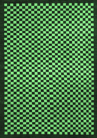 Checkered Emerald Green Modern Rug, abs1438emgrn