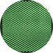 Round Machine Washable Checkered Emerald Green Modern Area Rugs, wshabs1438emgrn