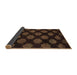 Sideview of Abstract Saddle Brown Modern Rug, abs1439