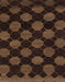 Machine Washable Abstract Saddle Brown Rug, wshabs1439